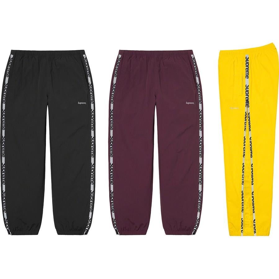 Supreme Reflective Zip Track Pant  Black