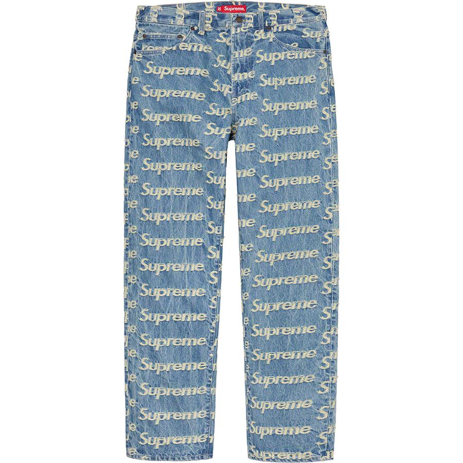 Supreme frayed logos denim jean 30-