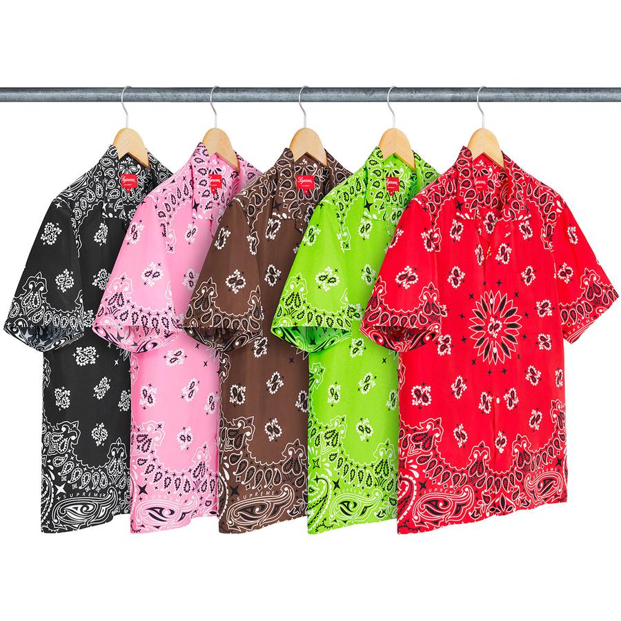 Supreme Bandana Silk S S Shirt released during spring summer 21 season