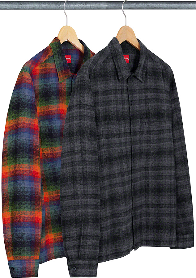 【L】Supreme Plaid Flannel Shirt