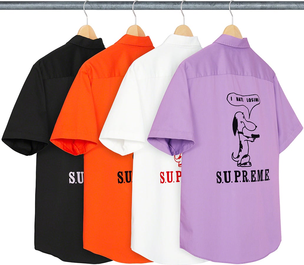 supreme Dog S/S Work Shirt  orange S