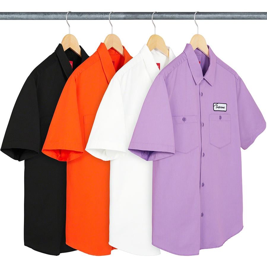 supreme Dog S/S Work Shirt orange Medium