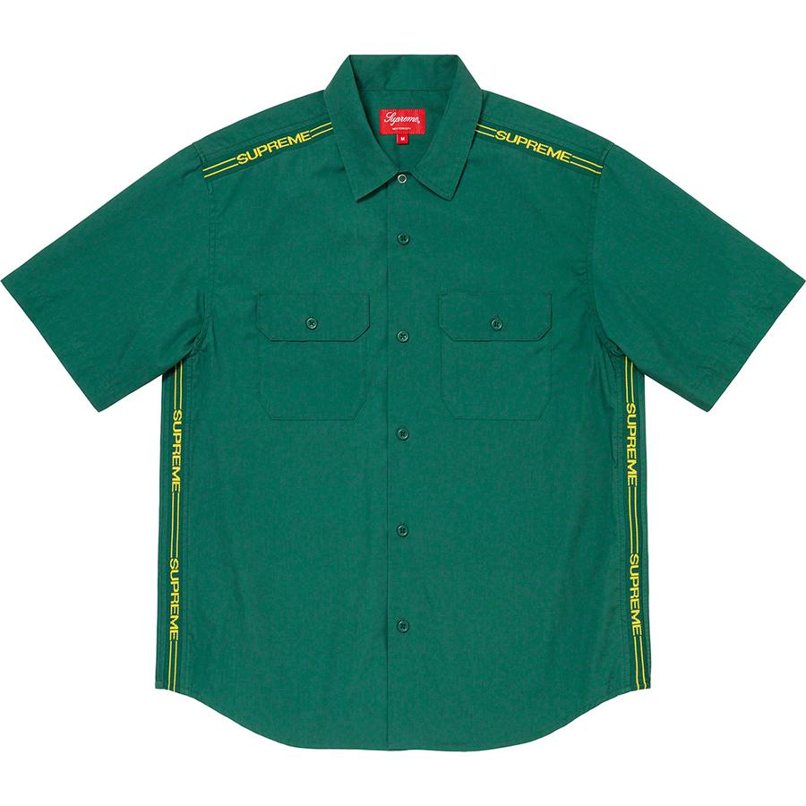 Supreme Logo Rib S S Work Shirt  (SS21) - $128