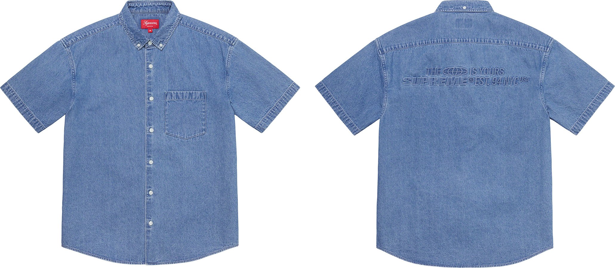 Embossed Denim S S Shirt - spring summer 2021 - Supreme