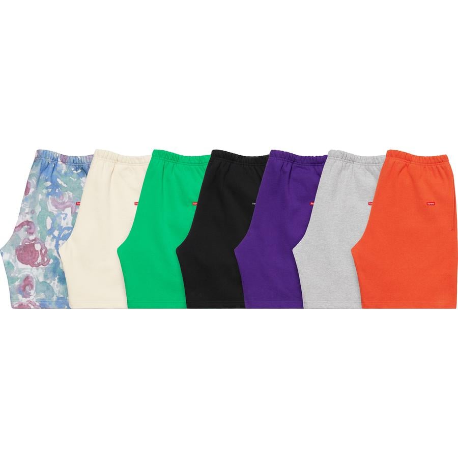 Supreme Small Box Sweatshort released during spring summer 21 season