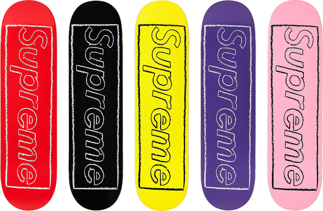 KAWS Chalk Logo Skateboard - spring summer 2021 - Supreme