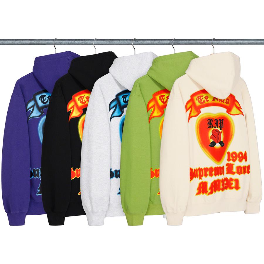 Details on Supreme Love Hooded Sweatshirt from spring summer
                                            2021 (Price is $168)