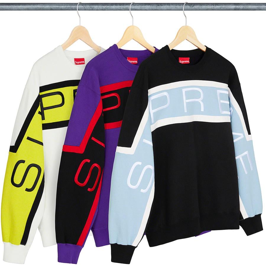 Supreme Paneled Crewneck releasing on Week 1 for spring summer 2021