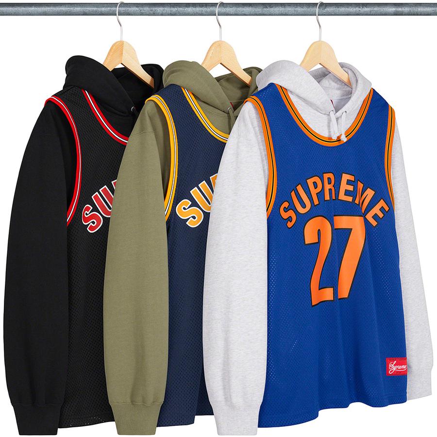 Supreme Basketball Jersey Hooded Sweatshirt for spring summer 21 season