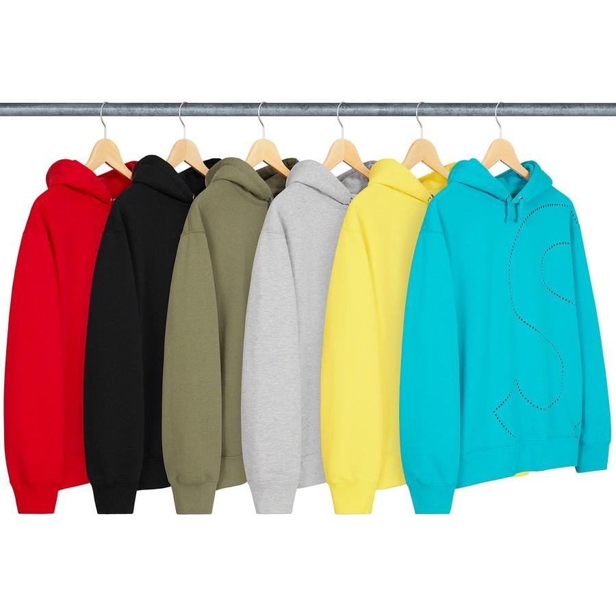 Supreme Laser Cut S Logo Hooded Sweatshirt releasing on Week 1 for spring summer 2021