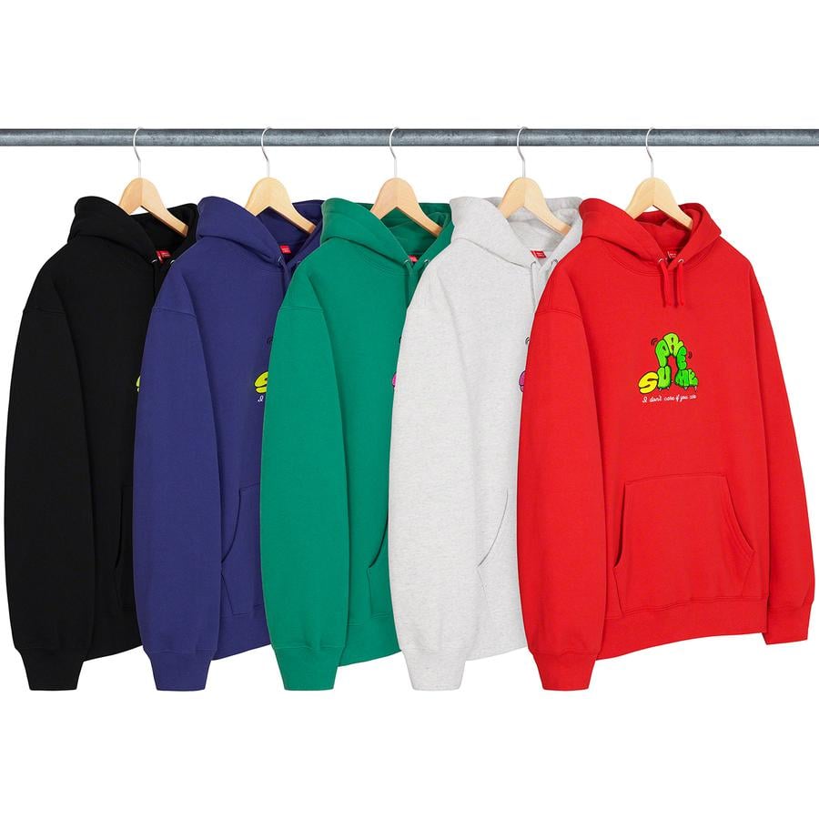 Supreme Don't Care Hooded Sweatshirt releasing on Week 2 for spring summer 21