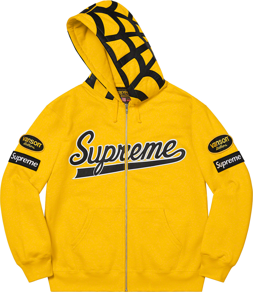 Supreme®/Vanson Leathers® Spider Web Zip Up Hooded Sweatshirt 