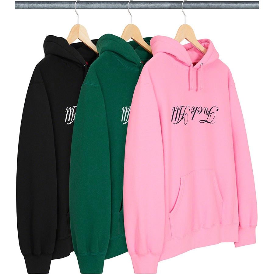 Supreme Jamie Reid Supreme Fuck All Hooded Sweatshirt released during spring summer 21 season