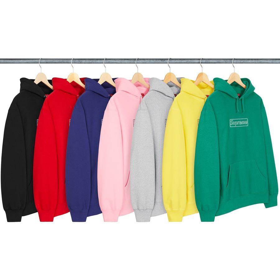 Supreme KAWS Chalk Logo Hooded Sweatshirt released during spring summer 21 season