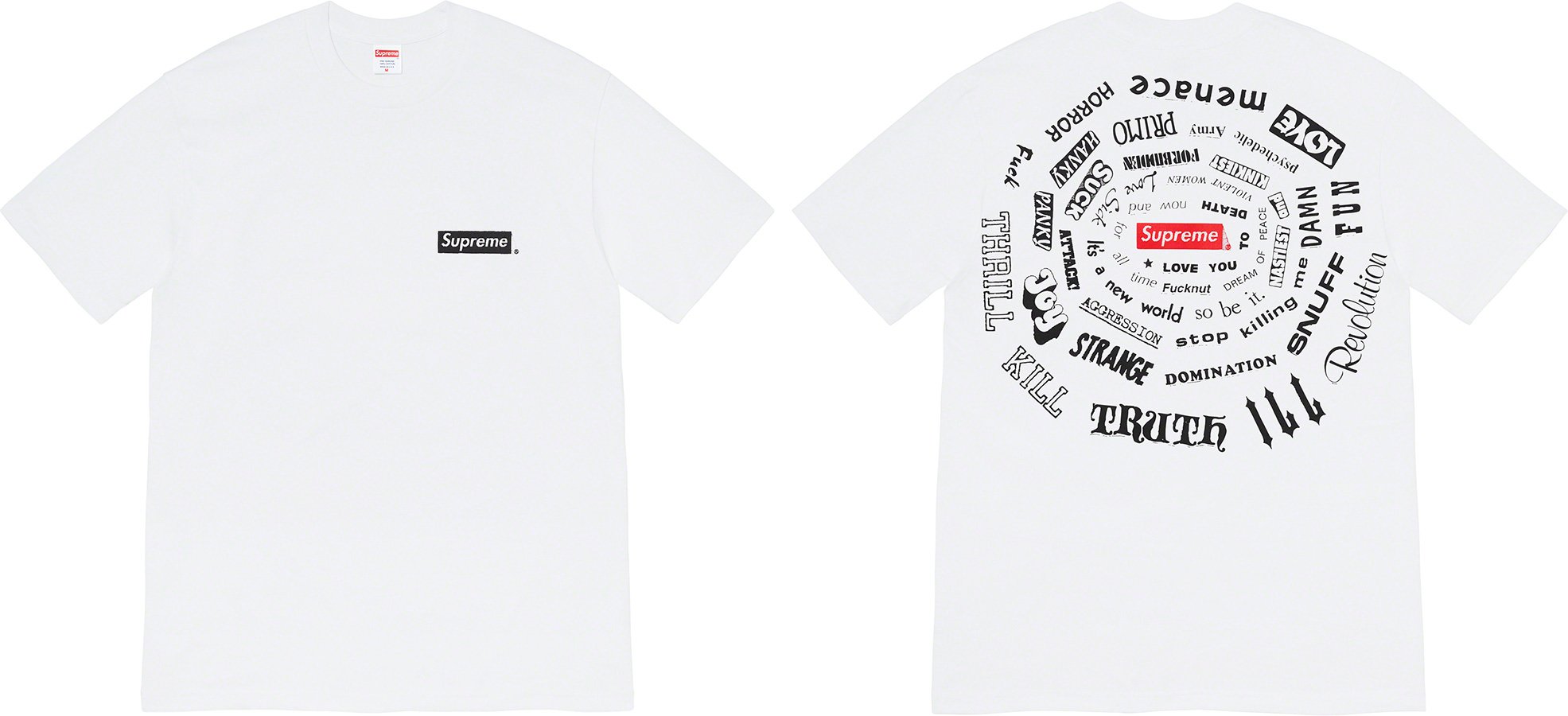 Supreme Spiral Tee white S