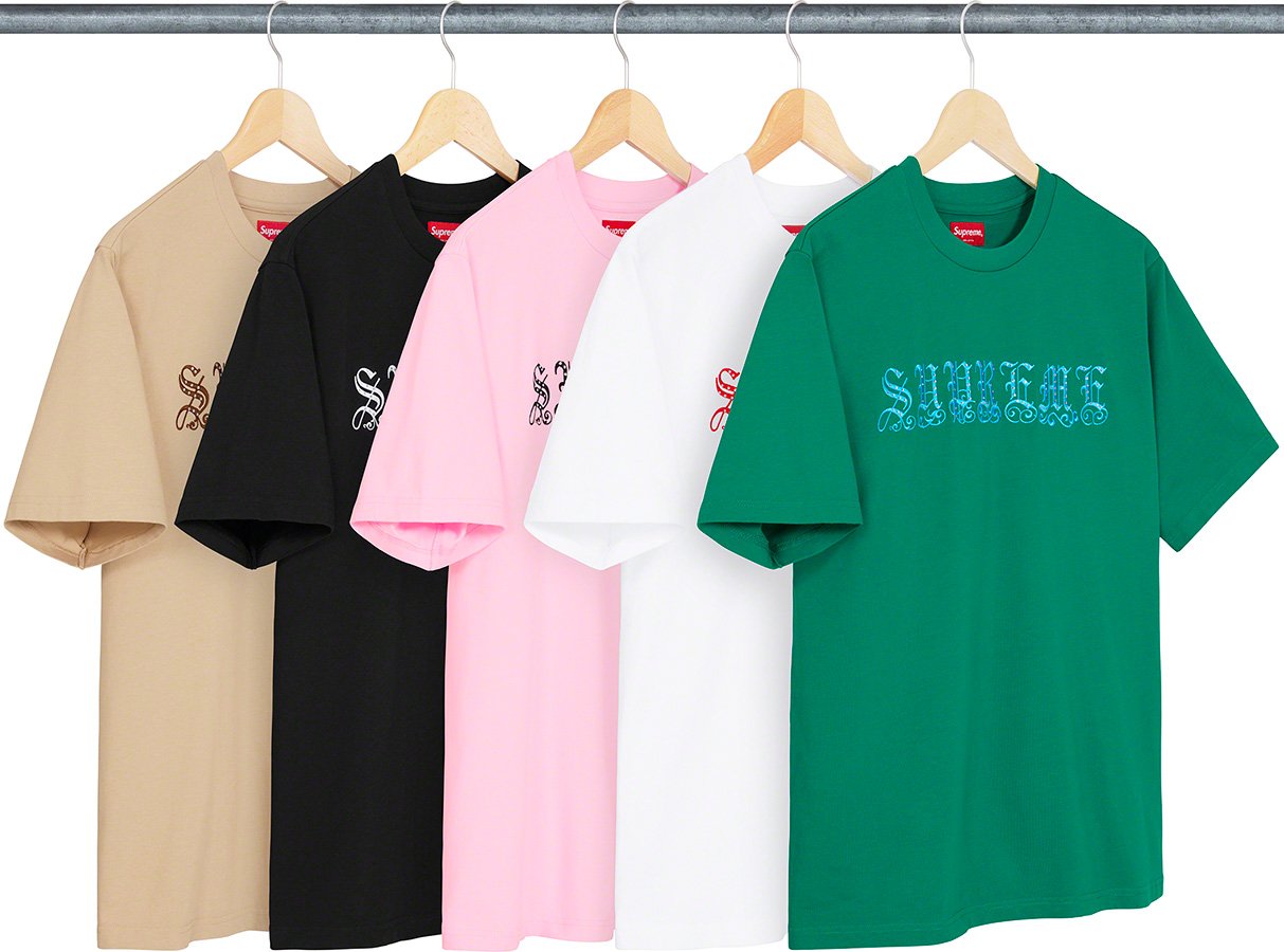 Supreme Old English S/S Top Tee Black Ｌ