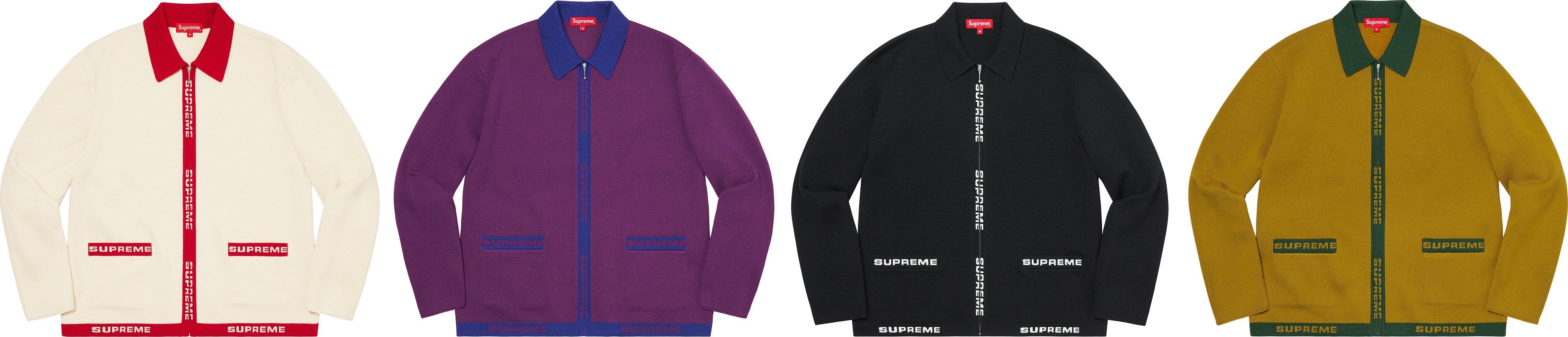 Logo Trim Zip Up Cardigan   spring summer    Supreme