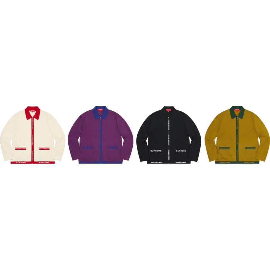 Supreme Logo Trim Zip Up Cardigan for spring summer 21 season