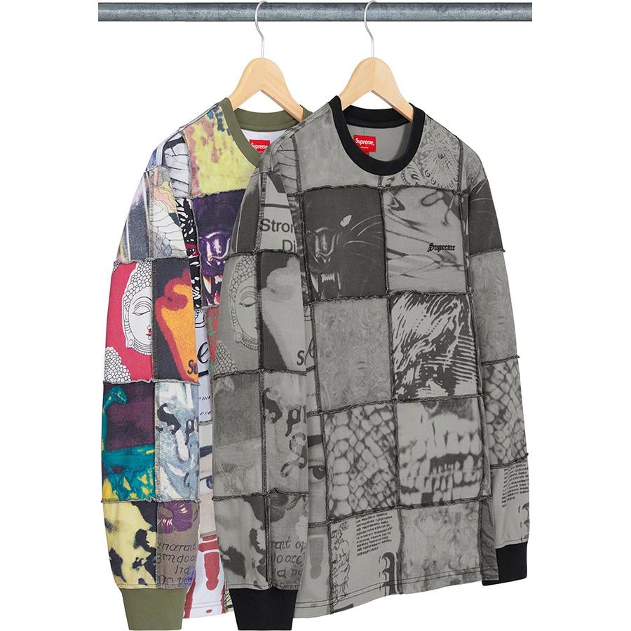 Supreme Mosaic Patchwork L S Top releasing on Week 1 for spring summer 21