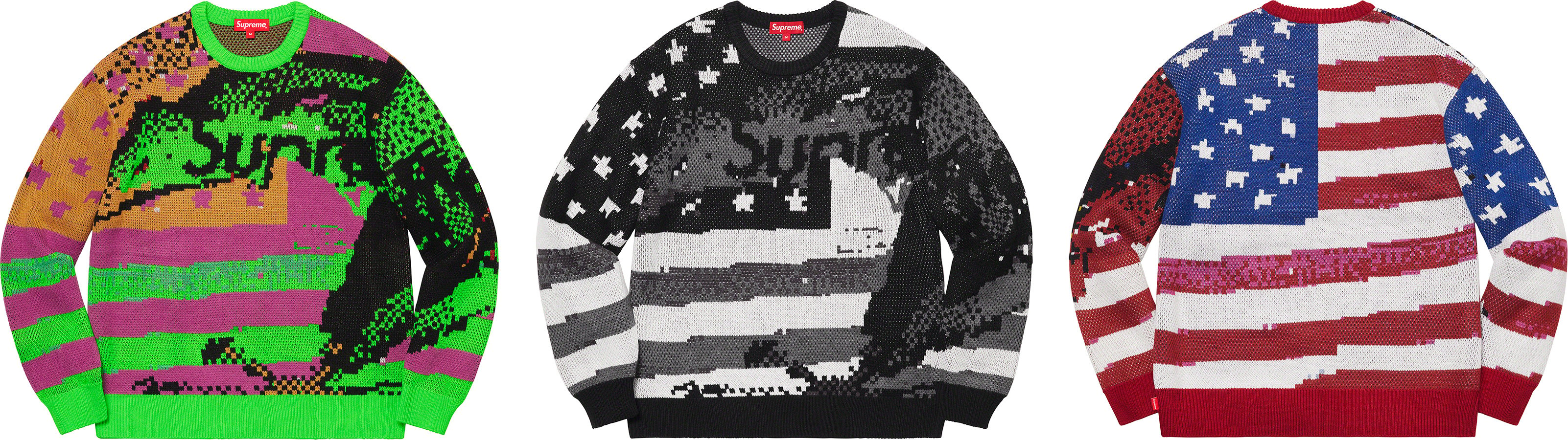 Digital Flag Sweater - spring summer 2021 - Supreme