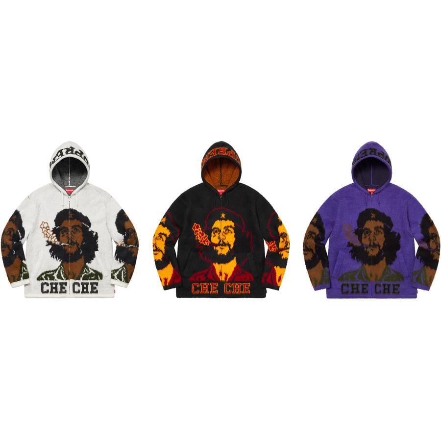 Supreme Che Hooded Zip Up Sweater released during spring summer 21 season