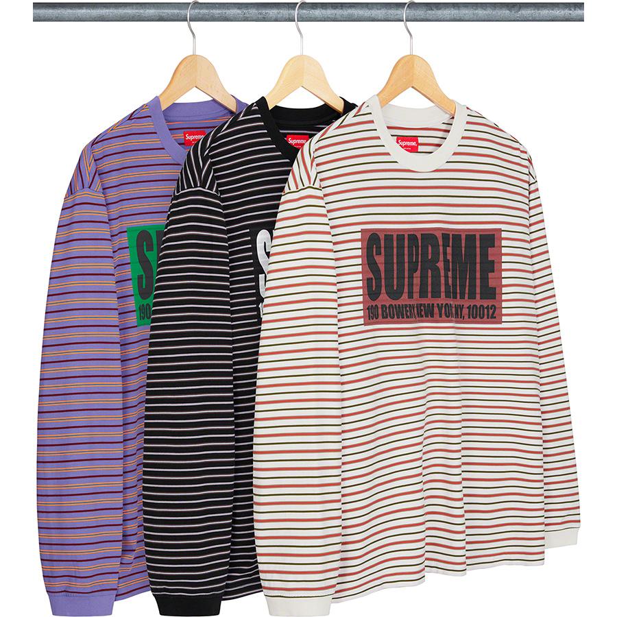 Supreme Thin Stripe L S Top released during spring summer 21 season