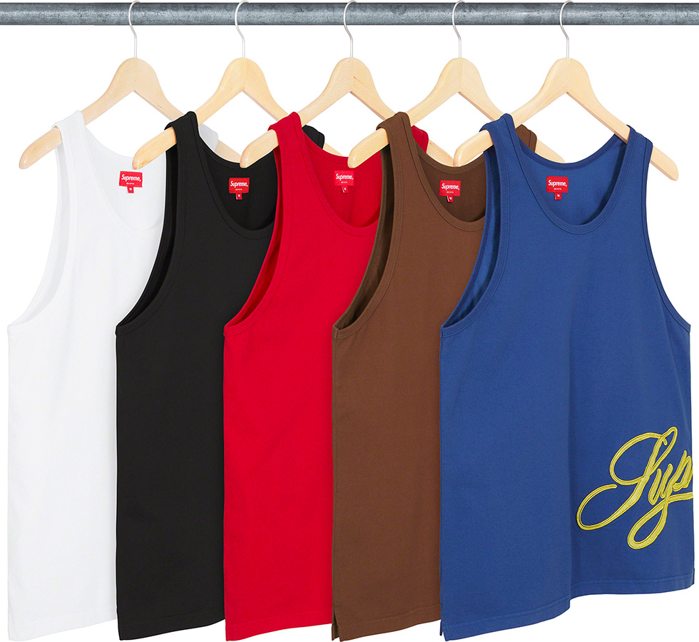 Mesh Script Tank Top - spring summer 2021 - Supreme