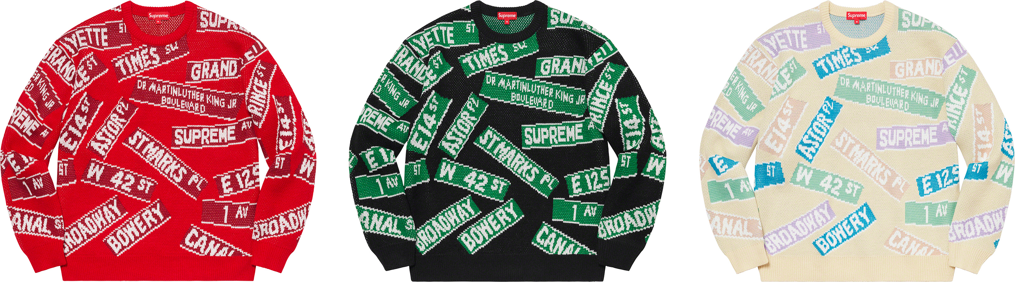 Supreme Street Signs Sweater