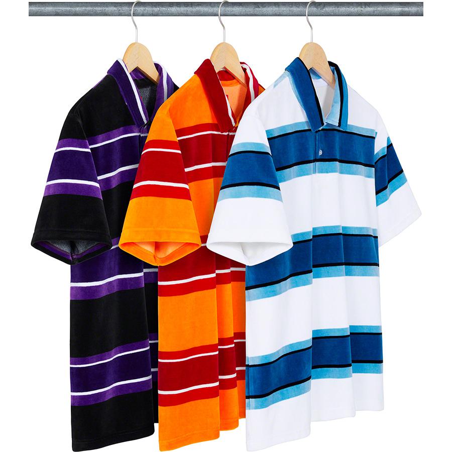 Stripe Velour Polo - spring summer 2021 - Supreme