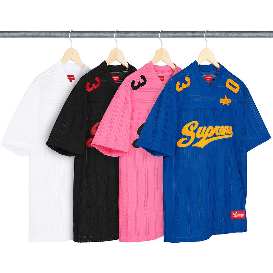 Supreme Mesh Stripe Football Jersey releasing on Week 13 for spring summer 2021