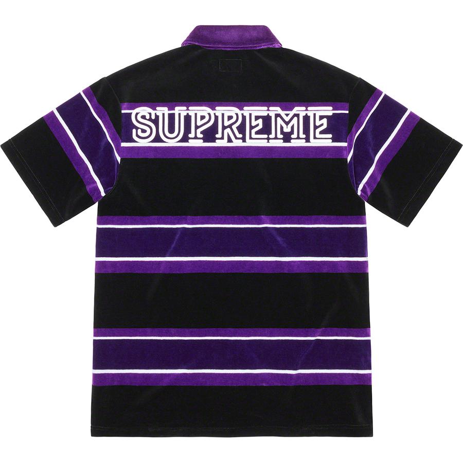 Details on Stripe Velour Polo  from spring summer
                                                    2021 (Price is $110)