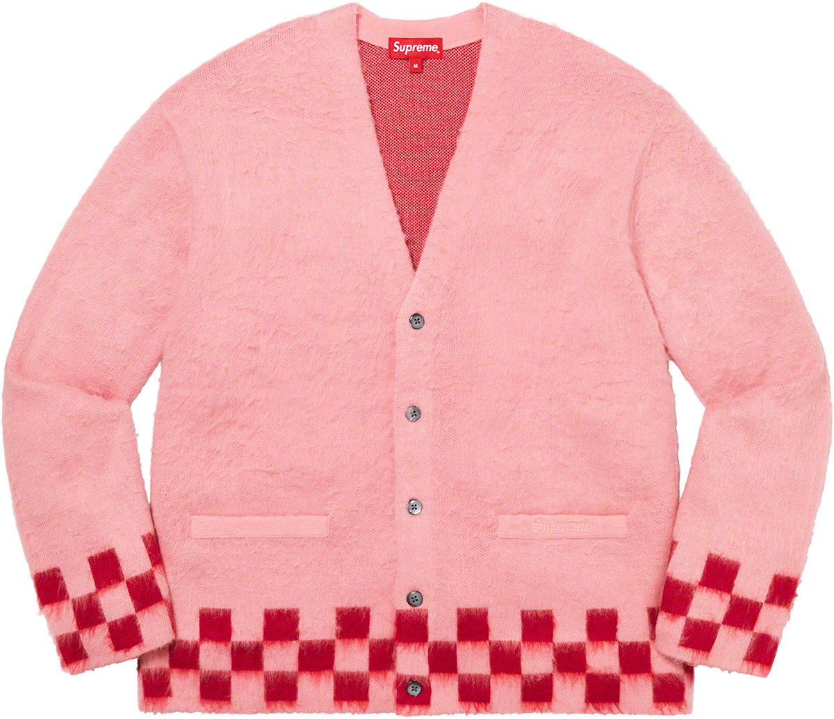 Brushed Checkerboard Cardigan   spring summer    Supreme