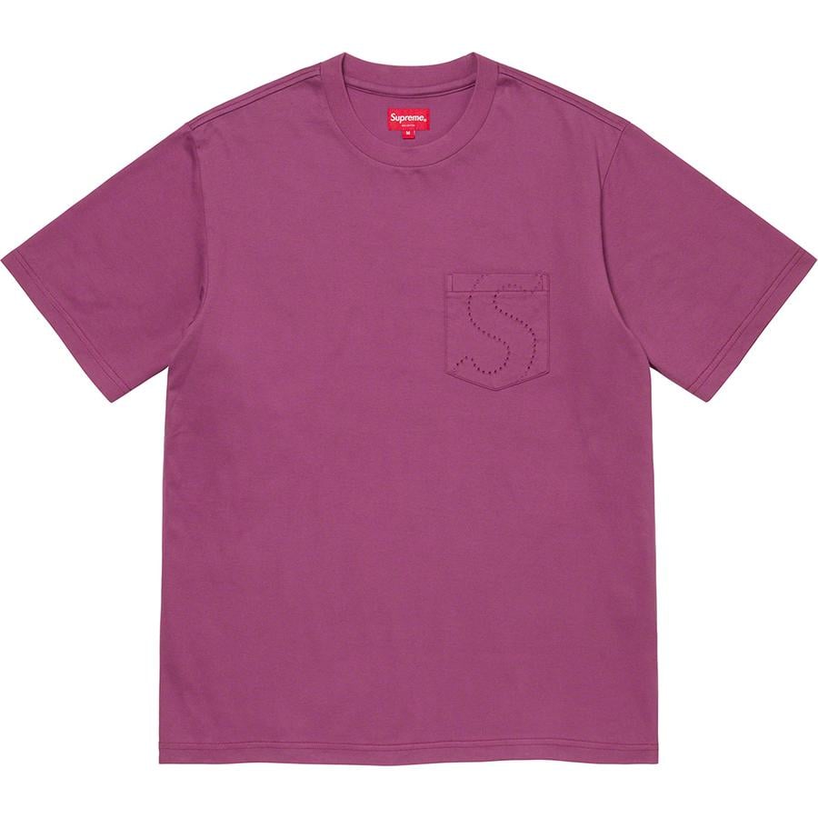 Details on Laser Cut S Logo Pocket Tee  from spring summer
                                                    2021 (Price is $68)