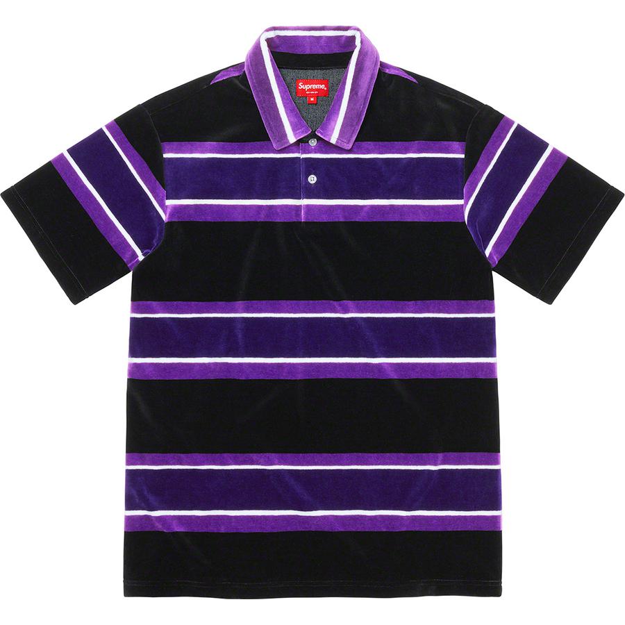 Details on Stripe Velour Polo  from spring summer
                                                    2021 (Price is $110)