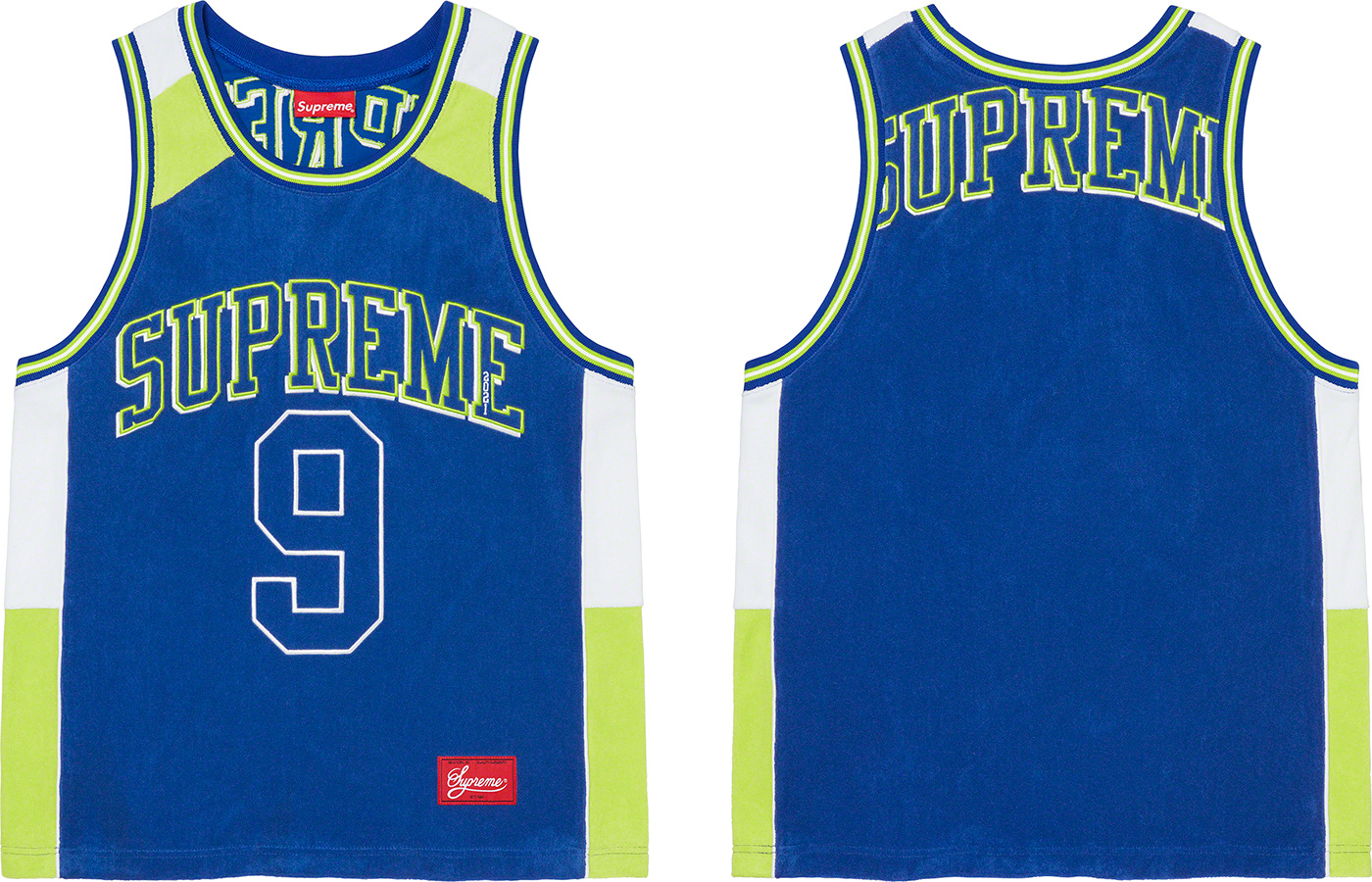 Supreme Terry Basketball Jersey Royal for Men