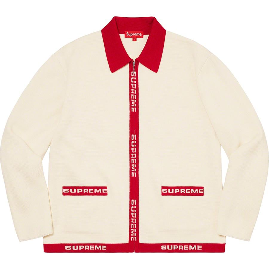 Details on Logo Trim Zip Up Cardigan  from spring summer
                                                    2021 (Price is $168)
