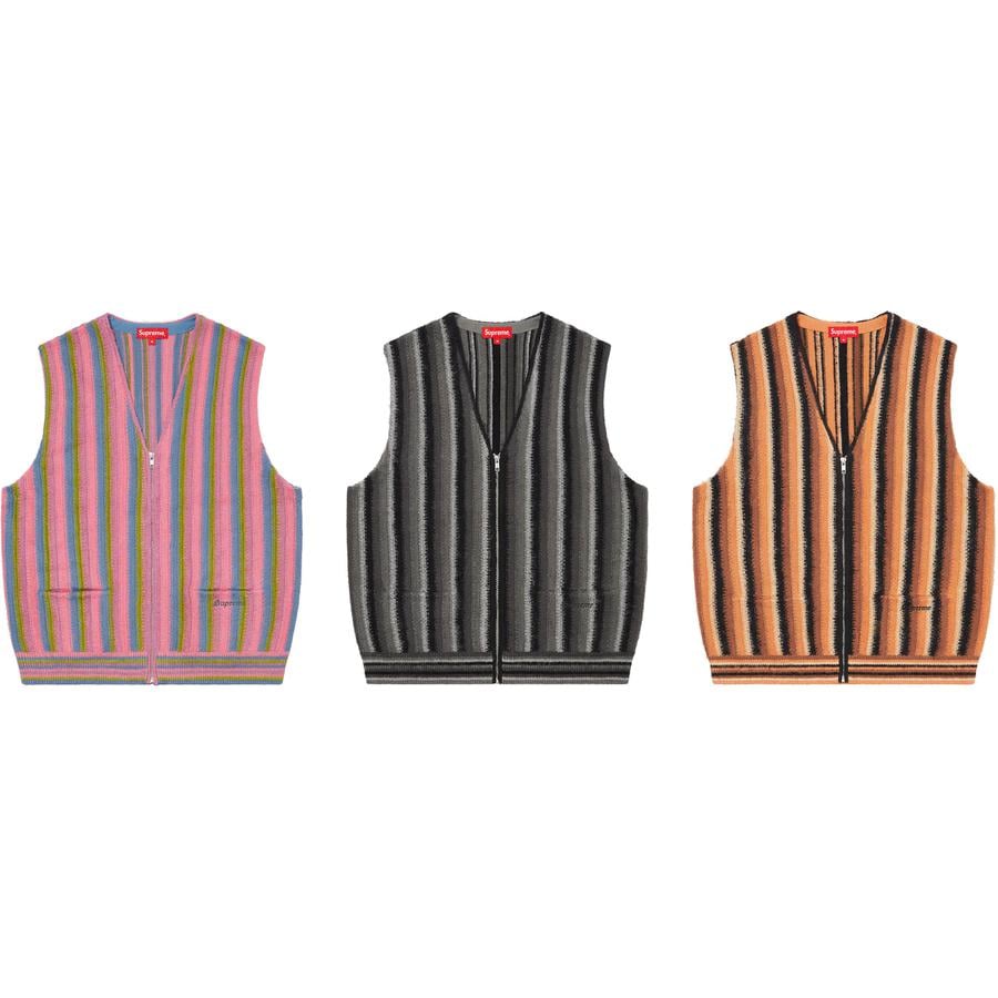 Supreme Stripe Sweater Vest released during spring summer 21 season