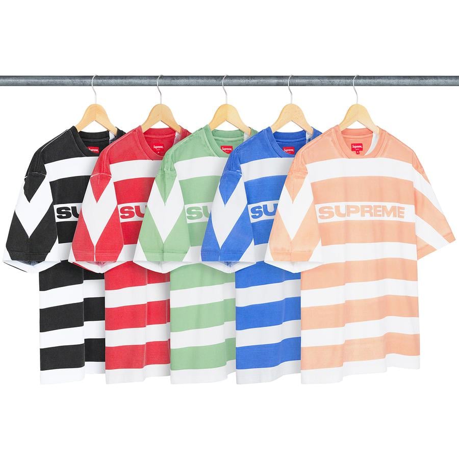 Supreme Printed Stripe S S Top for spring summer 21 season