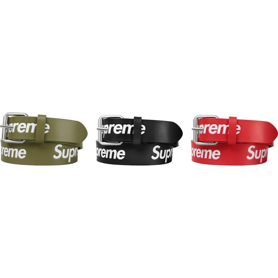 Supreme Repeat Leather Belt - Red (SS23)