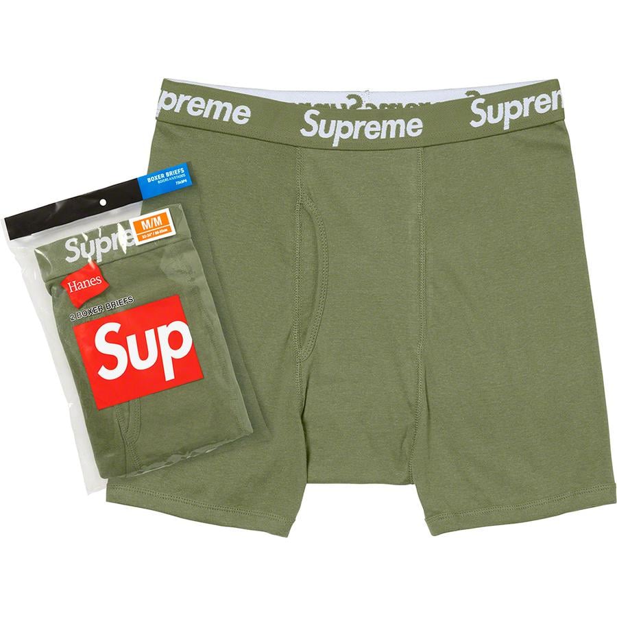 Details on Supreme Hanes Boxer Briefs (2 Pack)  from spring summer 2022 (Price is $30)