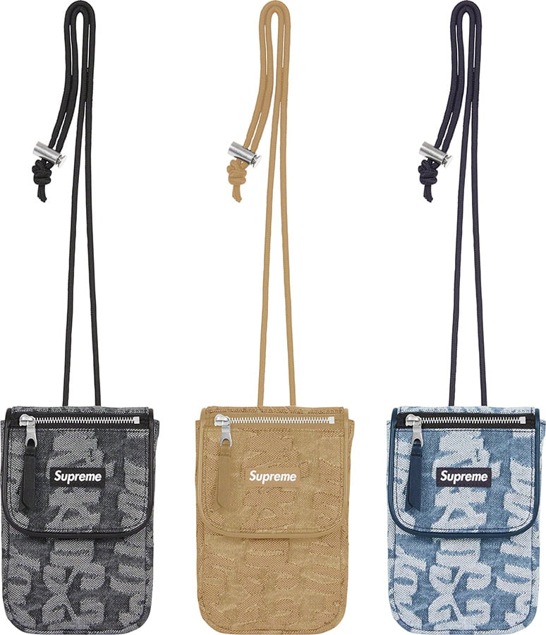 Fat Tip Jacquard Denim Neck Pouch - spring summer 2022 - Supreme