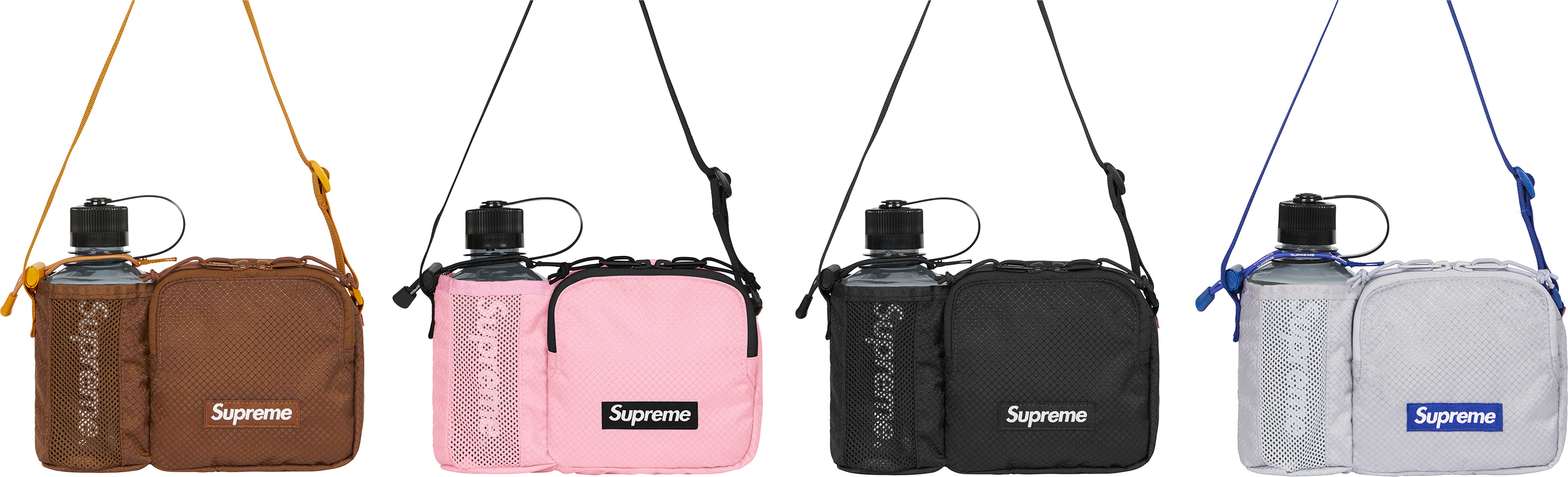 SUPREME SS22 SIDE BAG WITH WATER BOTTLE BLACK SILVER