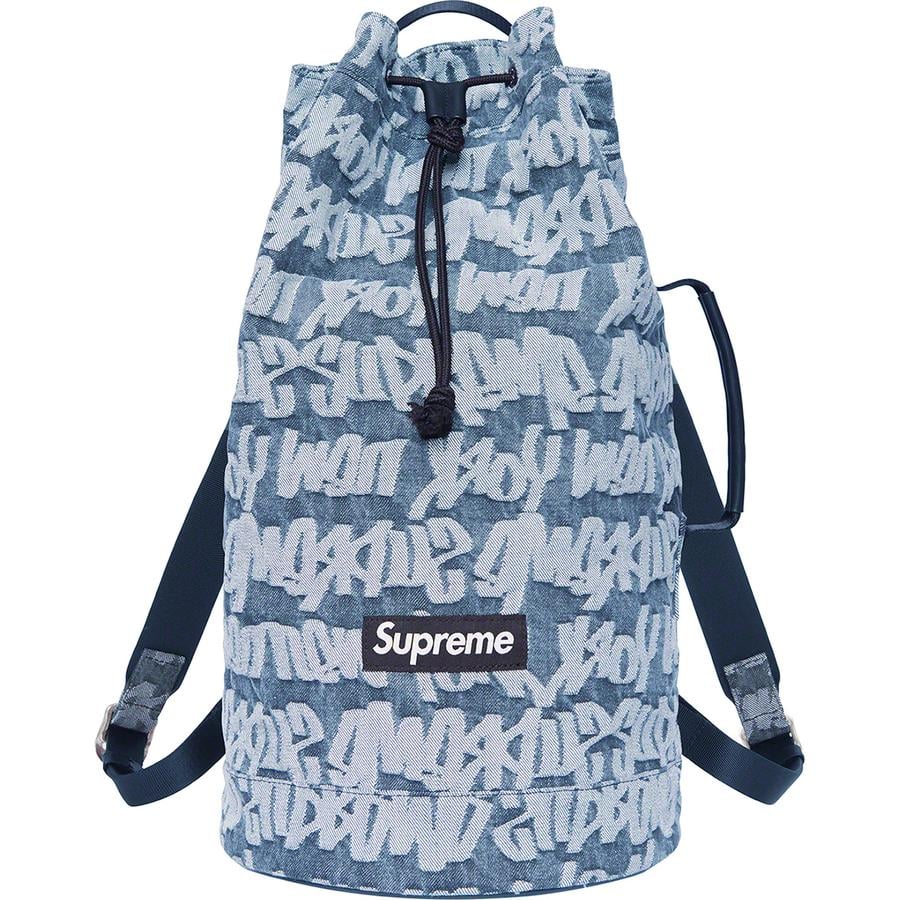 Details on Fat Tip Jacquard Denim Backpack  from spring summer
                                                    2022 (Price is $148)