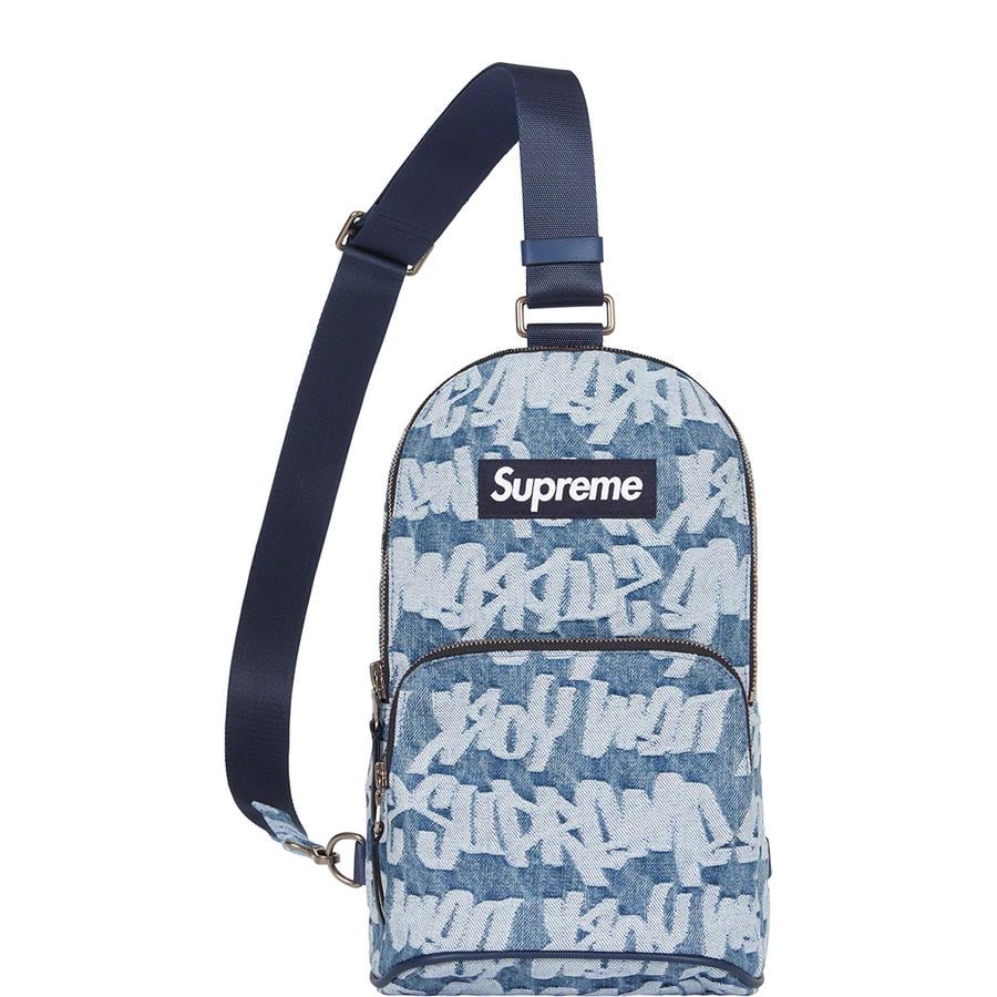 Details on Fat Tip Jacquard Denim Sling Bag  from spring summer
                                                    2022 (Price is $118)