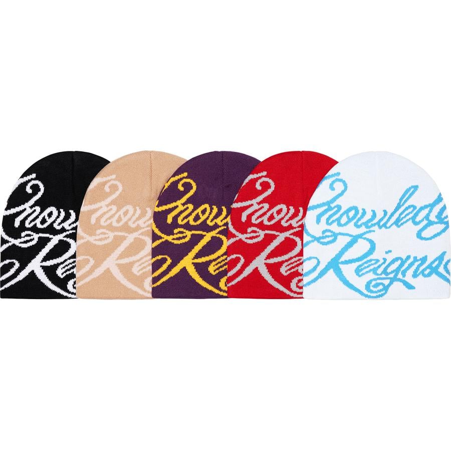 Details on Knowledge Reigns Beanie from spring summer
                                            2022 (Price is $40)