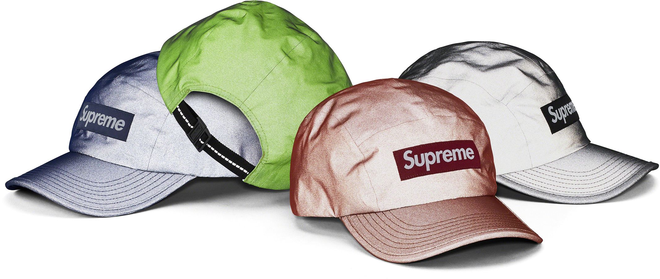 Supreme Reflective Stripe Camp Cap Red –