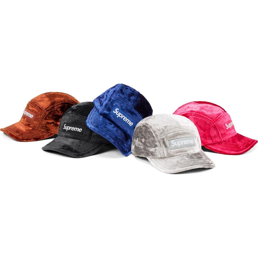 Details on Crushed Velvet Camp Cap from spring summer
                                            2022 (Price is $54)