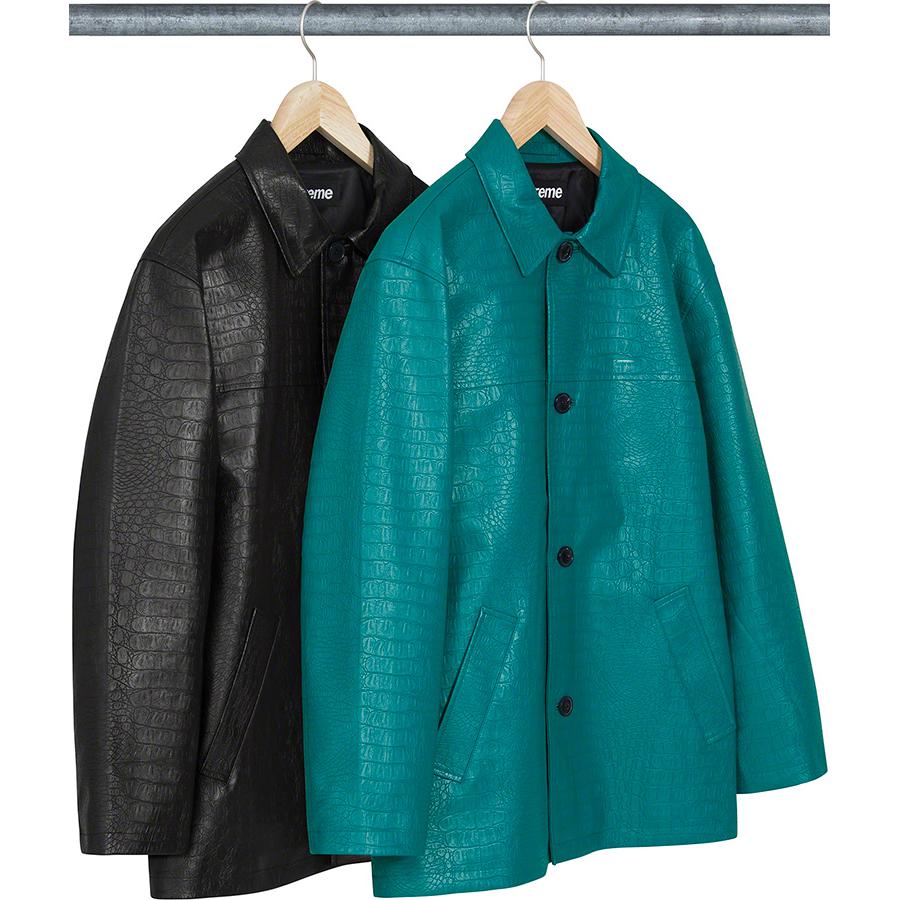 Supreme Faux Croc Car Coat for spring summer 22 season