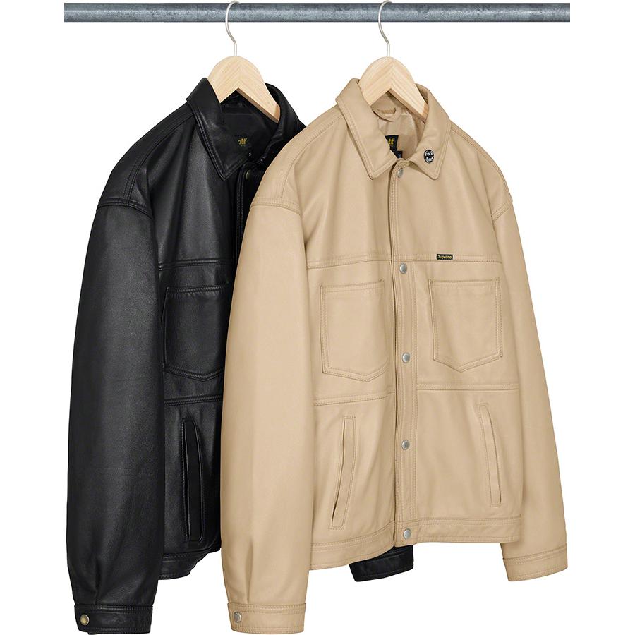 Details on Supreme Schott Leather Work Jacket  from spring summer 2022 (Price is $698)