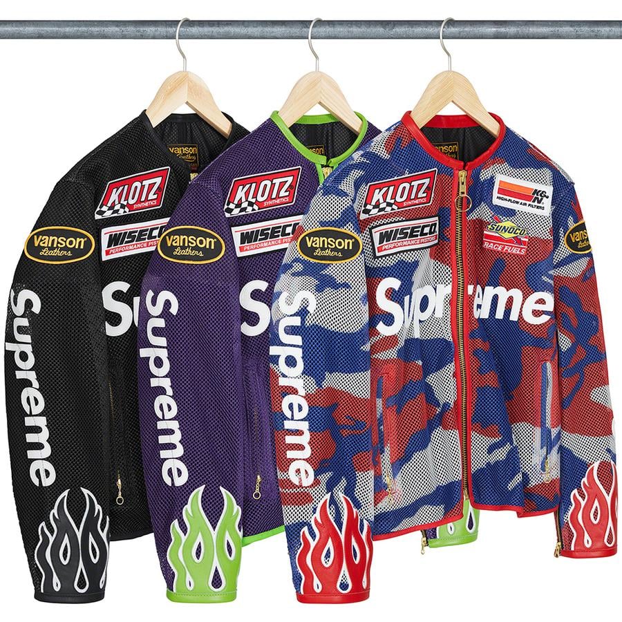 Details on Supreme Vanson Leathers Cordura Mesh Jacket  from spring summer 2022 (Price is $898)